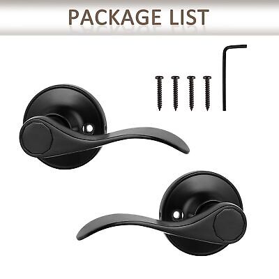 Probrico 10 Pack Dummy Door Lever Wave Style Door Handles Right and Left Hand...