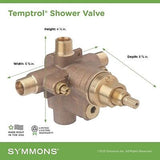 Symmons Temptrol Pressure Balancing Tub and Shower Mixing Valve Bundle with V...