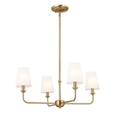 Kichler Pallas 4-Light Mini Chandelier in Brushed Natural Brass, Classic Ceil...