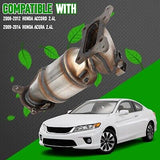 High Flow Front Catalytic Converter Kit Direct-Fit Honda Accord 2008 2009 201...