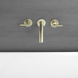 Wall Mount Tub Filler&#65292; Brass High Flow Tub Filler Brushed Gold Roman Tub