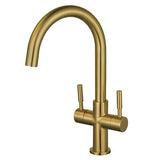 Kingston Brass LS8293DL Concord Vessel Faucet, Brushed Brass, 4.13 x 7.44 x 1...