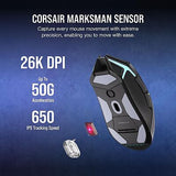 Corsair NIGHTSABRE RGB Wireless Gaming Mouse for FPS, MOBA - 26,000 DPI - 11 ...