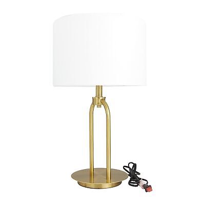 Deco 79 Metal Room Table Lamp Arched Accent Lamp with Drum Shade, Lamp 7" x 7...