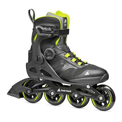 Rollerblade Macroblade 84 BOA, Adult Fitness Inline Skate, Black & Lime, Perf...