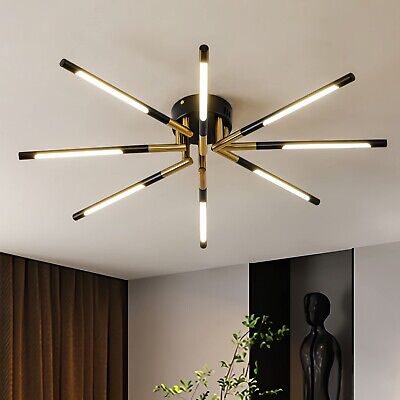 LED ceiling light modern recessed installation lamps black gold decorative li...