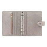 Filofax Malden Organizer, Pocket Size, Stone - Tactile, Full Grain Buffalo Le...