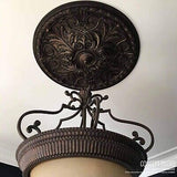 Ekena Millwork CM18ERBBS Eris Ceiling Medallion, 18"W x 18"H x 3 1/2"ID x 1 1...