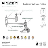 Kingston Brass KS3102PL Restoration Pot Filler, Polished Brass, 20 x 2.63 x 8