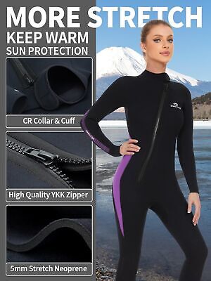 Owntop Wetsuit 5mm Neoprene Diving Suit - Mens Womens Thicken Full Wet Suit, ...