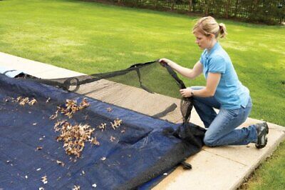 Blue Wave 14-ft x 28-ft Rectangular Leaf Net In Ground x28-ft, Black