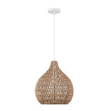 Globe Electric 65703 Tika 1-Light Pendant Lighting, Natural Blonde, Twine Sha...