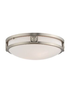 Livex Lighting 4487-91 Titania 2-Light Ceiling Mount, Brushed Nickel