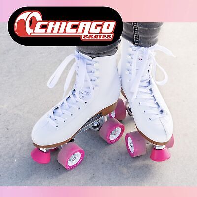 CHICAGO Skates Premium White Quad Roller Skates for Girls and Women Beginners...