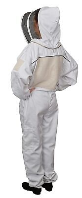 Humble Bee 431 Ventilated Beekeeping Suit with Fencing Veil, XL, Crystal White