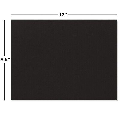 Plain Black Certificate Folders - Pack of 25, Linen Cover 80 lb. Stock, Folde...