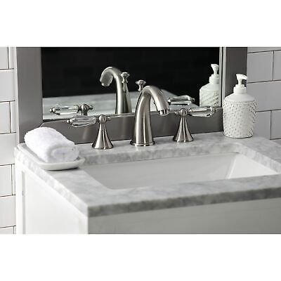 Kingston Brass KS2978WLL Widespread Lavatory Faucet With Crystal Lever Handle...