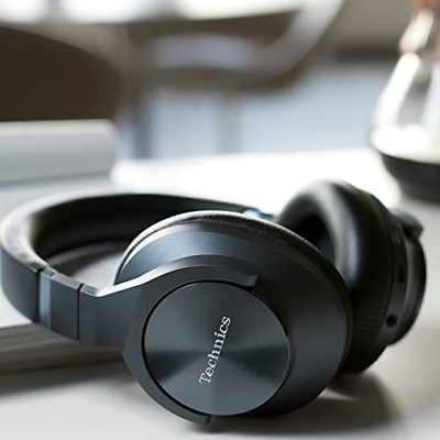 Technics Wireless Noise Cancelling Headphones, High-Fidelity Large, Black