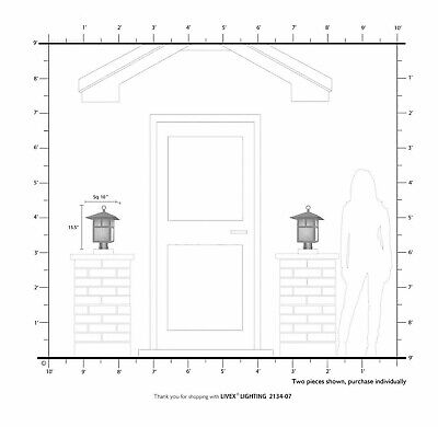 Livex Lighting 2134-07 Montclair Mission 1 Light Outdoor Bronze Finish Solid ...