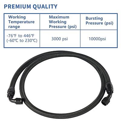 10AN Upgraded Transmission Cooler Line Kit Nylon and Stainless Steel Braided ...