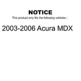 Kugel Front Rear Wheel Bearing Kit Replacement For 2003-2006 Acura MDX - Left...