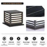 Outdoor Solar Post Cap Light, Modern 3000K Luxury LED Landscape Lighting with...