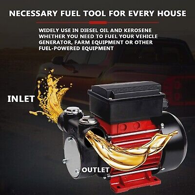 110V 15GPM Electric Self-priming Diesel Kerosene Oil Fuel Extractor Transfer ...