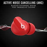 Beats Studio Buds – True Wireless Noise Cancelling Earbuds – One Size, Red