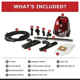 Atrix Red Lil Portable Canister Vacuum w/ 2 Quart HEPA Filter & Variable Spee...