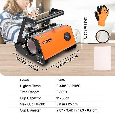 VEVOR Tumbler Heat Press, 30oz Mug Heat Press Machine Sublimation Transfer 11...