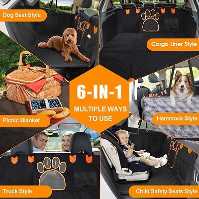 2024 Upgraded Dog Car Seat Cover,Back Seat Extender with Hard Bottom(Holds 48...