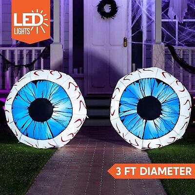 Joiedomi 3ft Inflatable Large Set of Eyes, Halloween Inflatable Light Up Eyeb...