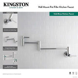 Kingston Brass KS8101DL Concord Pot Filler, 13" Length, Polished Chrome