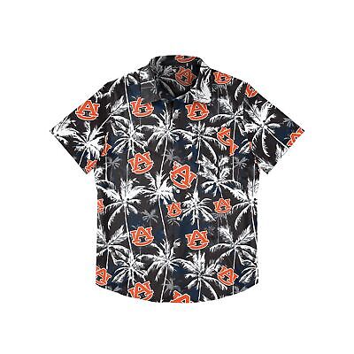 FOCO Men's NCAA College Team Logo Floral Aloha Tropical Button Up Shirt X-Large