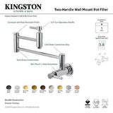 Kingston Brass KS8101DL Concord Pot Filler, 13" Length, Polished Chrome