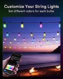 Lumary 100FT Smart Outdoor String Lights with APP/Remote/Voice Control, RGBAI...