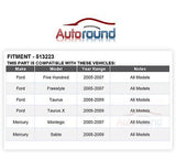 Autoround 513223 Front Wheel Bearing and Hub Assembly Compatible with Ford Ta...