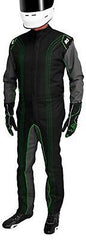 10-GK2-V-ML CIK/FIA Level 2 Approved Kart Racing Suit (Green, Medium/Large)