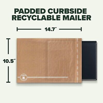 Scotch Curbside Recyclable Padded Mailers, 100-Pack, 10.5 x 14.75 in, Similar...