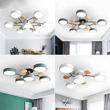 OTTOSON Nordic LED Ceiling Light Fixture Circle Shade Metal Semi Flush Mount ...