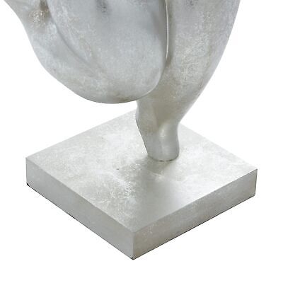 Deco 79 Polystone Dancer Sculpture, 12" x 7" x 20", Silver 12"L x 7"W x 20"H