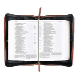 Leather Bible Cover Book Cover Planner Cover with Handle and Back Pocket Size...