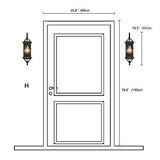 18.5" H Copper Outdoor Wall Lights Exterior Waterproof Wall Sconce Light Fixt...