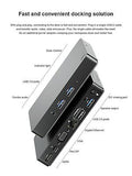 WD15 USB C Docking Station, USB-C Double Displays or Single 4K Display Dockin...