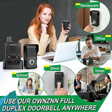 Wireless Doorbell, OWNZNN Full Duplex Doorbell Upgrade, 1000ft Range Waterpro...