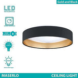 EGLO MASERLO 16 in. Flush Mount Ceiling LED Dimmable Light Fixture for Living...