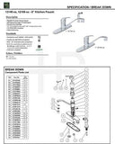 Huntington Brass K1480001 Reliaflo Single Control 8" Center Faucet, with Meta...