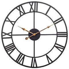 18 Inch Large Wall Clock, Silent Non Ticking Battery Operated Roman Numeral W...