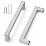 Probrico Stainless Steel Kitchen Cabinet Square Handles Brushed Nickel 5 in H...