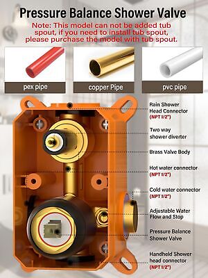 Gabrylly Shower System, 10 Inches Rain Shower Heads with Handheld Spray Combo...